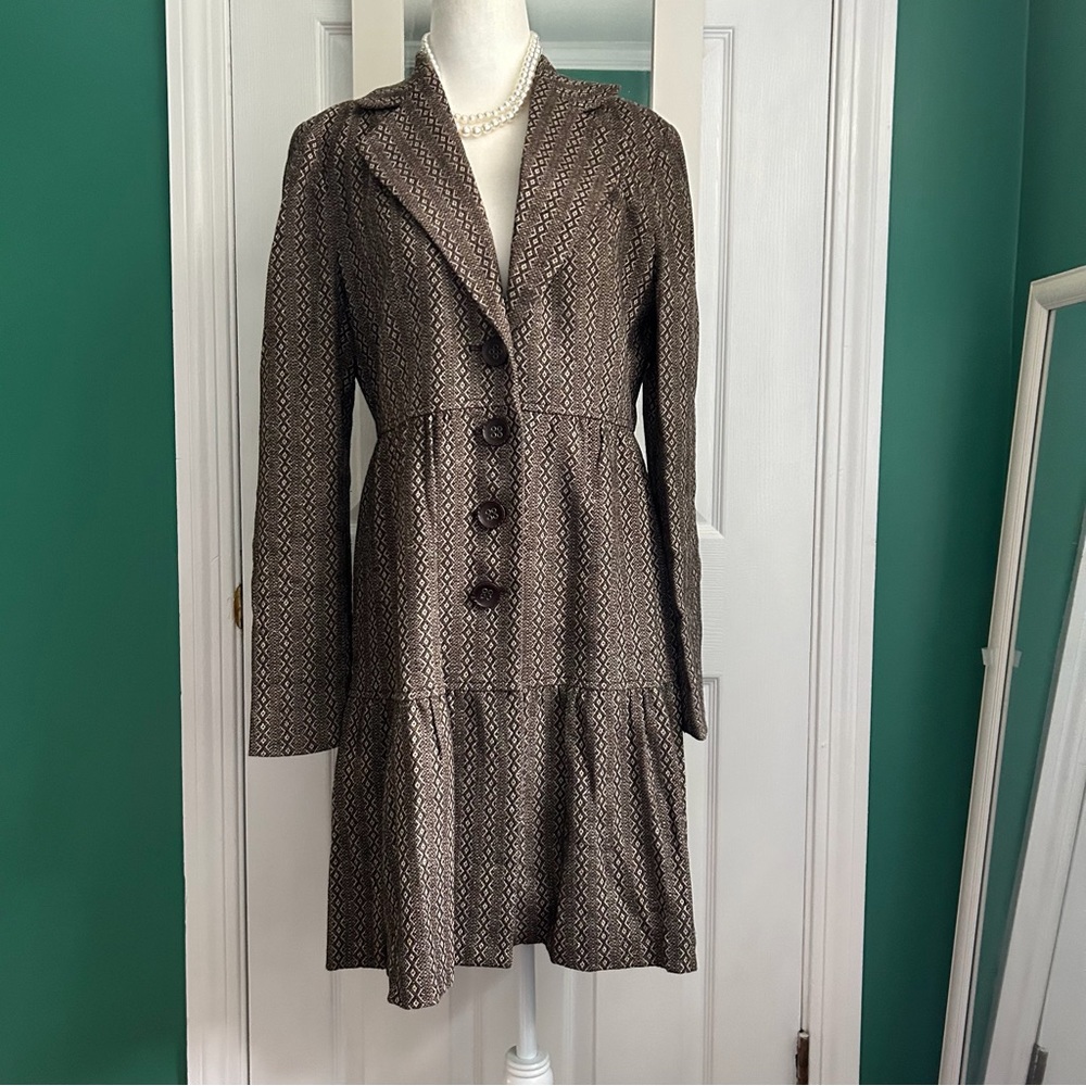 Brown Print Vintage Coat/Blazer 6
